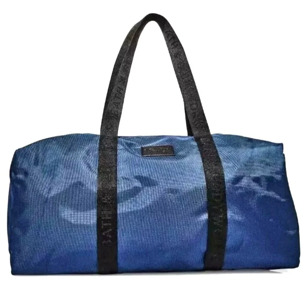 Bath Body Works Duffle Bag Travel Carry On Weekender Ocean Blue New 20x10x8